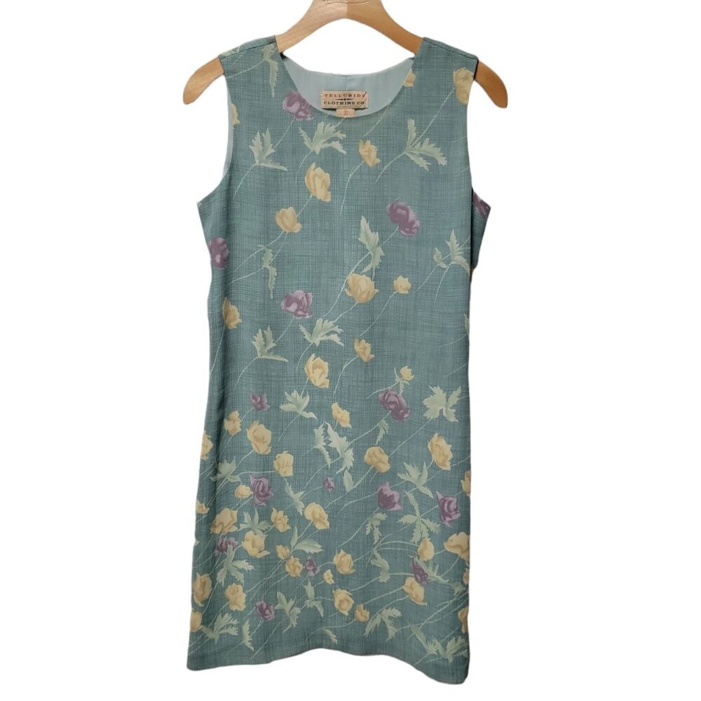 Telluride Clothing Company Dress Green Floral Sz‎ 6